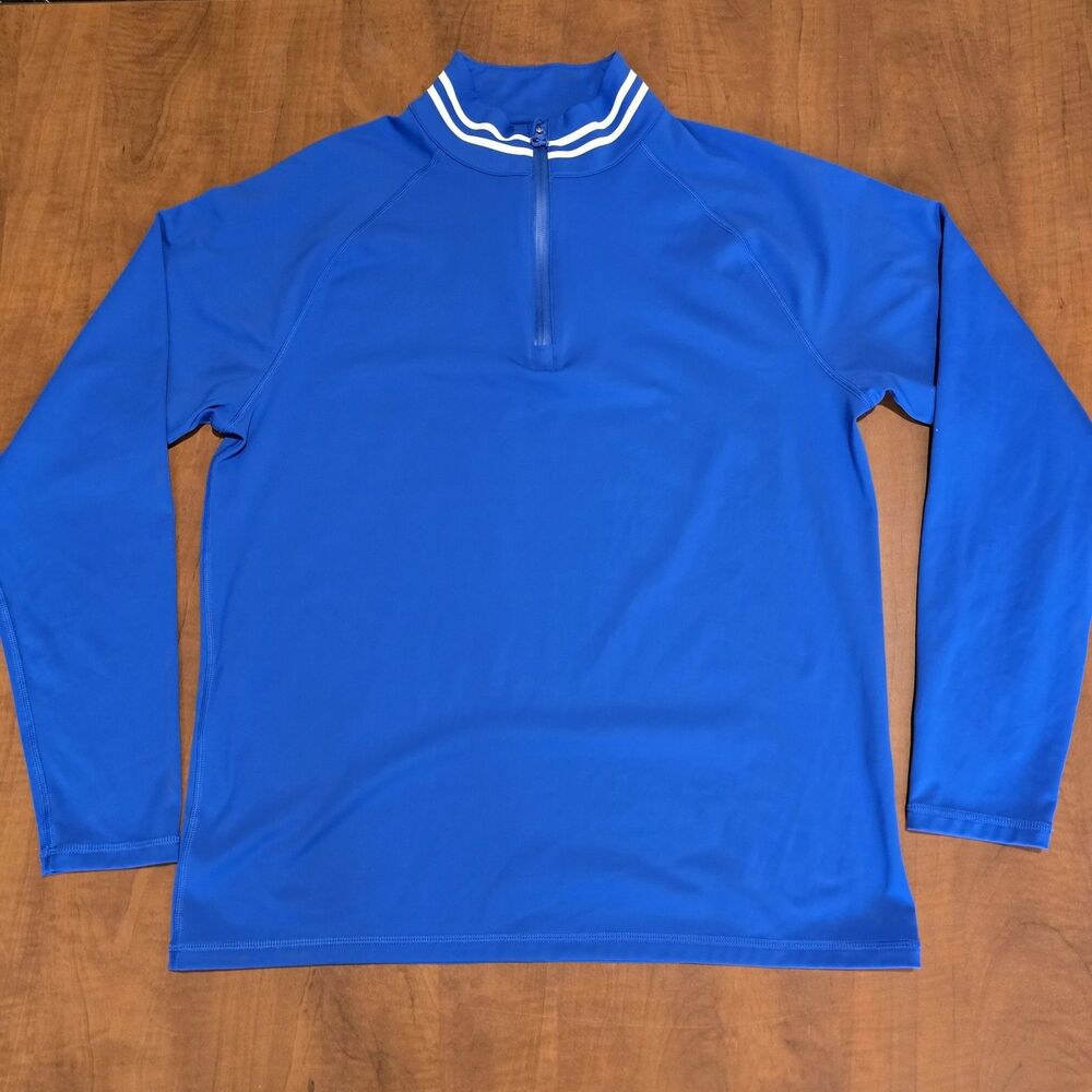 G/Fore Mens Long Sleeve Mock Neck Blank Preppy Golf 1/4 Zip Pullover M